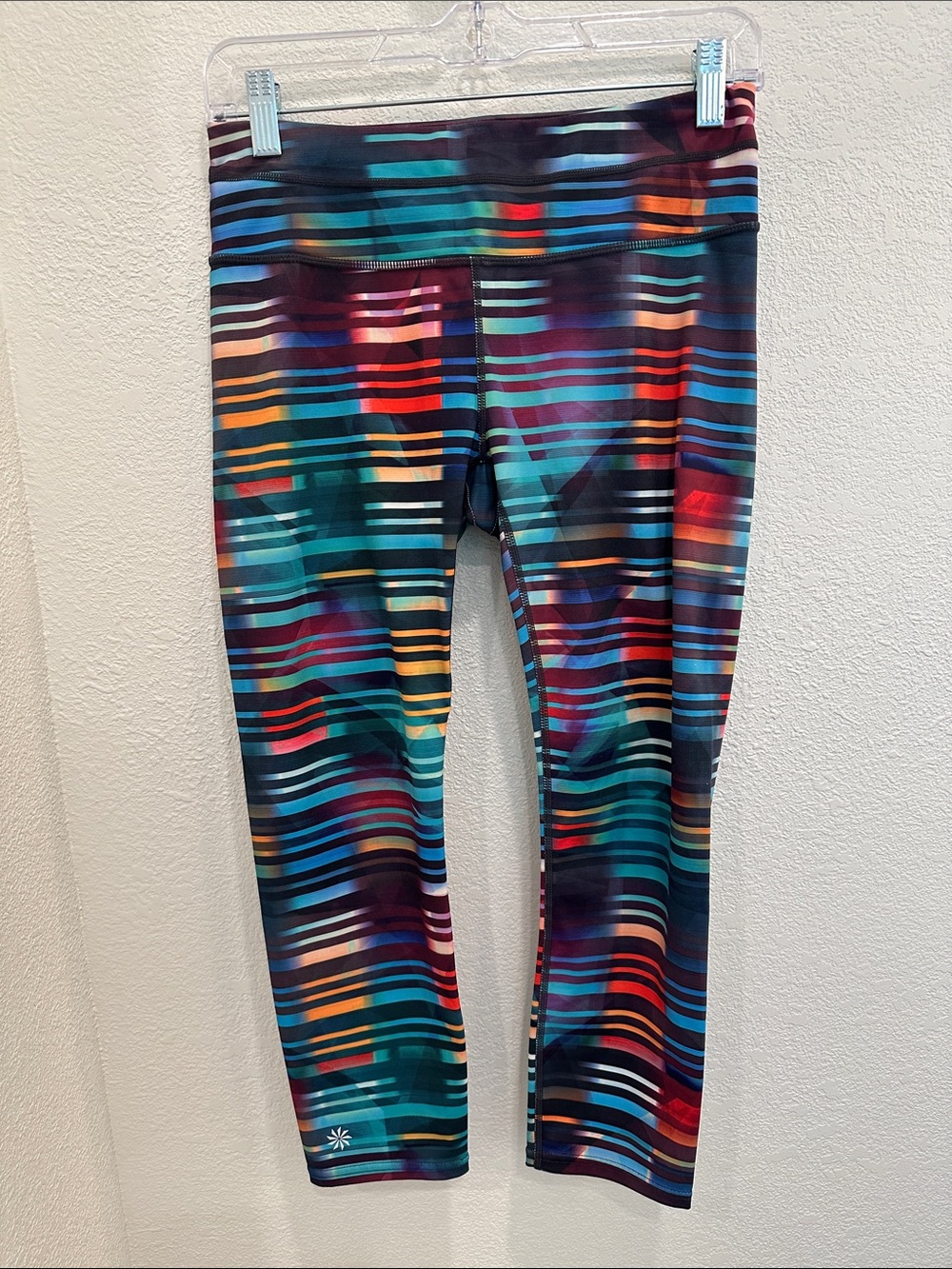 Athleta Multicolor Striped Performance Leggings